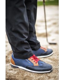 Camelot Navy/Cognac/Red