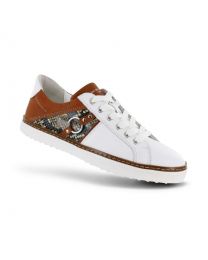 Geneva White/Cognac
